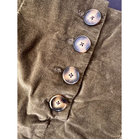 BDG Urban Outfitters Dark Olive Green Velvet Corduroy Mini Skirt size Small - Picture 4 of 5